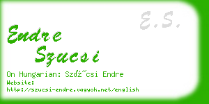 endre szucsi business card